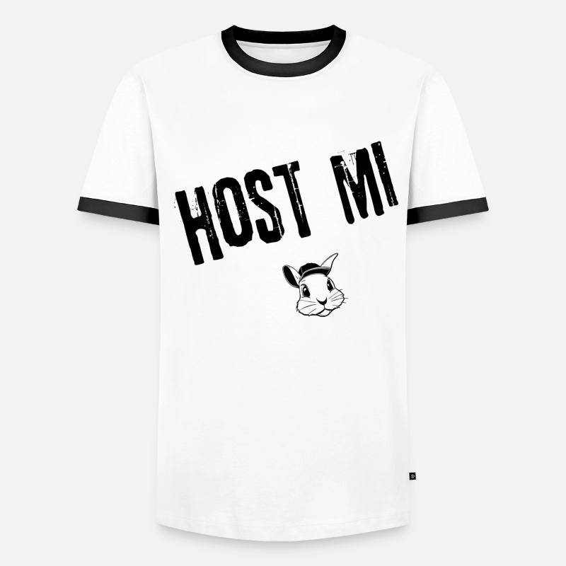 HostMi_Aufgeschlossen | Redewendung Männer Kontrast-T-Shirt