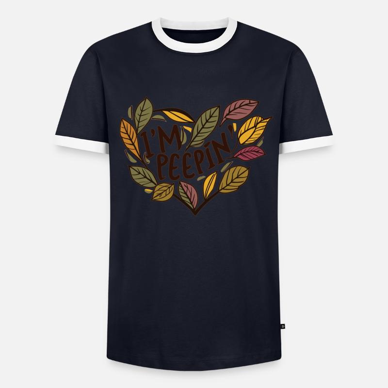 Leaf Peeping Fall Foliage Leaves Men's Ringer Shirt