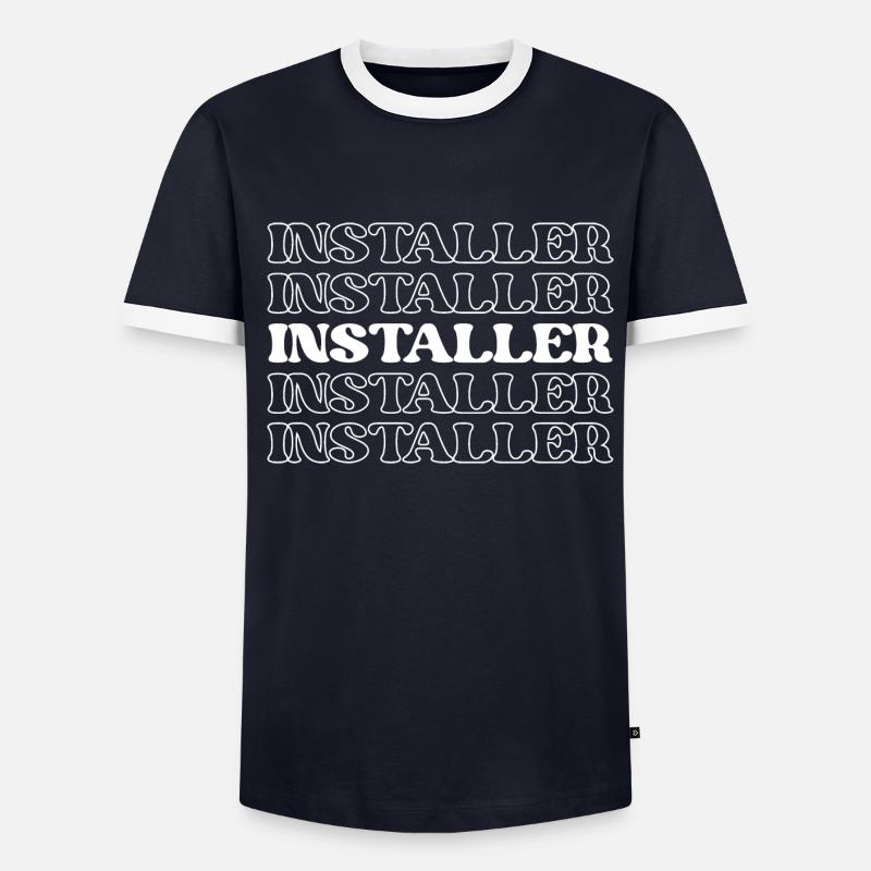 Installer Technician Fitter Assembler Fixer - Men's Ringer Shirt - undefined