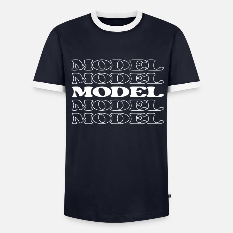 Modèle Modèle Modèle Mannequin Modèle Photographique T-shirt contrasté Homme