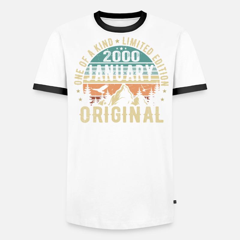 Cadeau d’anniversaire Janvier 2000 - Janvier 2000 T-shirt contrasté Homme