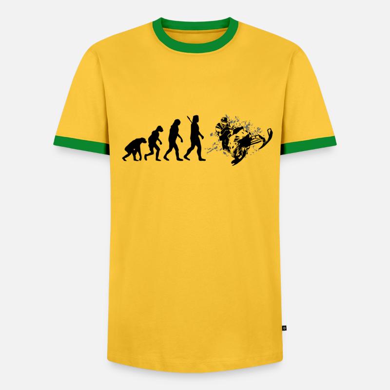 Evolution Snowmobile - Männer Kontrast-T-Shirt - undefined