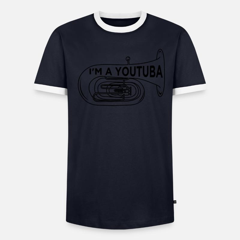 tuba evolution bläser blechbläser musik musiker Männer Kontrast-T-Shirt