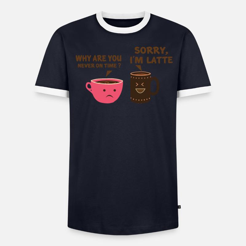 Coffee Maker Caffeine job Cafe Coffee Bean Coffee Men's Ringer Shirt