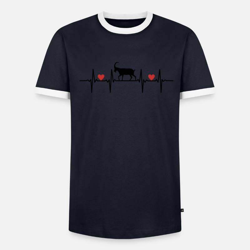 chèvre chevreau chèvre chèvre chèvre chèvre T-shirt contrasté Homme