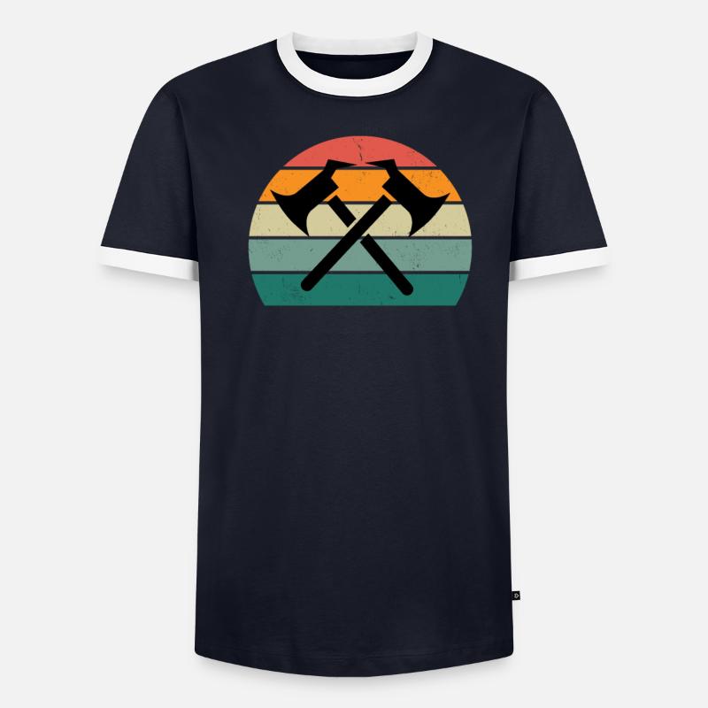 Firefighter Fire Brigade Extinguish Fire Rescue Men's Ringer Shirt