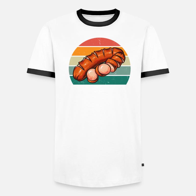 Boucher Fleischer Wurst croûte Fleischerei Fleischerei Fleisch T-shirt contrasté Homme