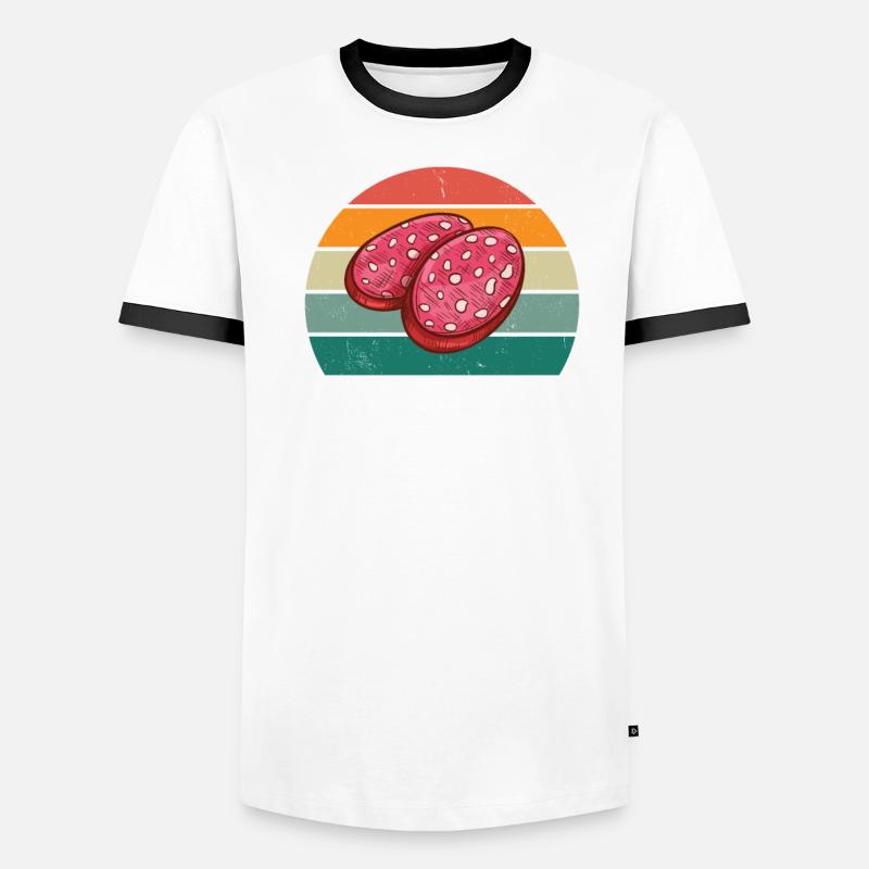 Boucher Fleischer Wurst croûte Fleischerei Fleischerei Fleisch T-shirt contrasté Homme