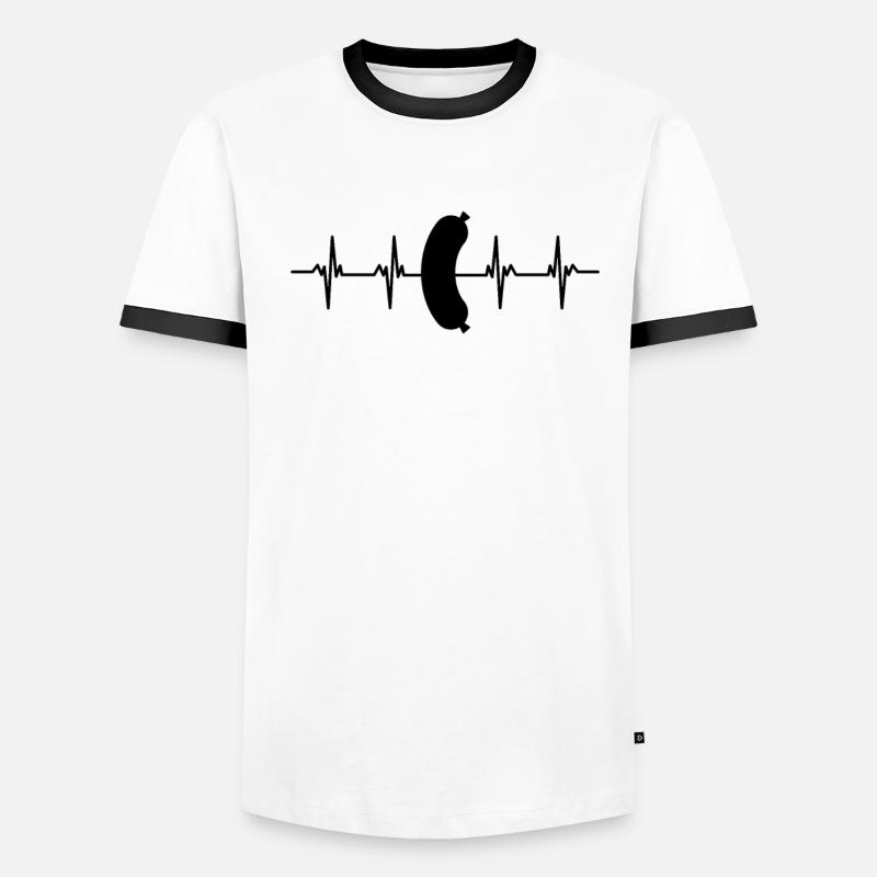 Boucher Fleischer Wurst croûte Fleischerei Fleischerei Fleisch T-shirt contrasté Homme