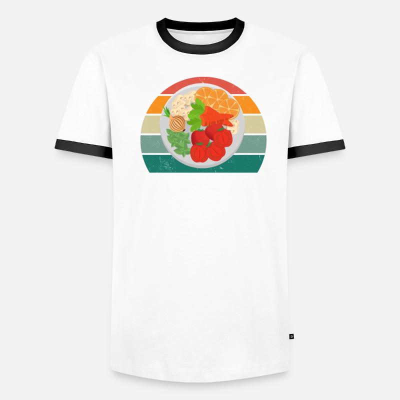 alimentation équilibrée régime céto aliments sains T-shirt contrasté Homme