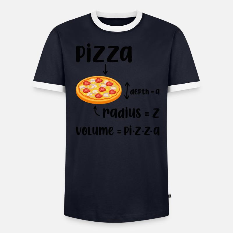 Funny Pizza Volume Men's Ringer Shirt
