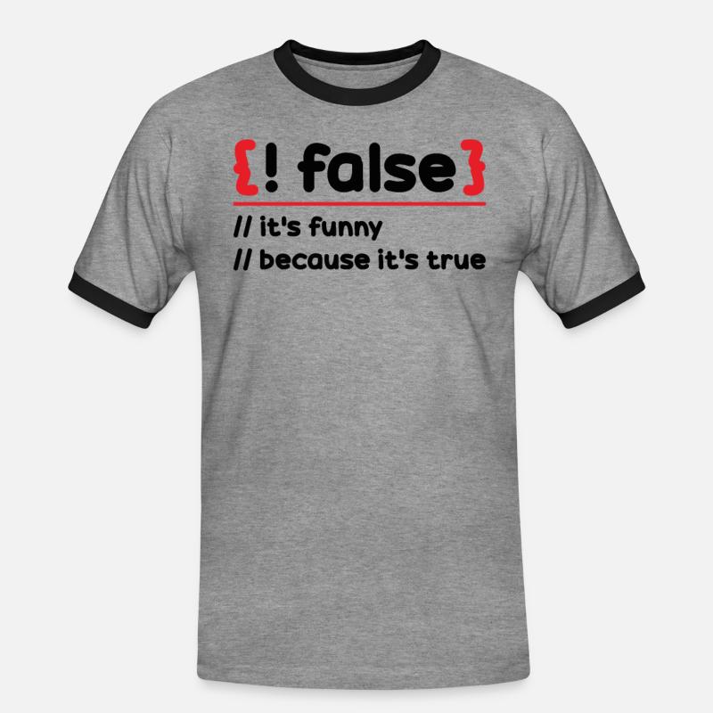 Programmer Programming Software Coding Encoder - Men's Ringer Shirt - heather grey/black