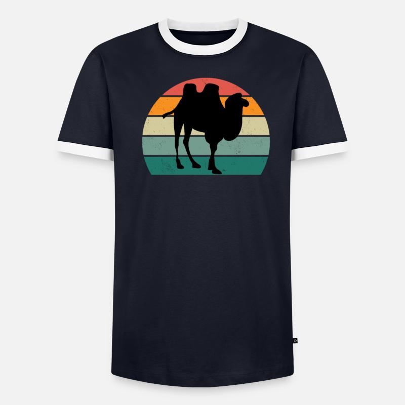 Kamele Trampeltier Wüste Arabien Dromedar Kamel Männer Kontrast-T-Shirt