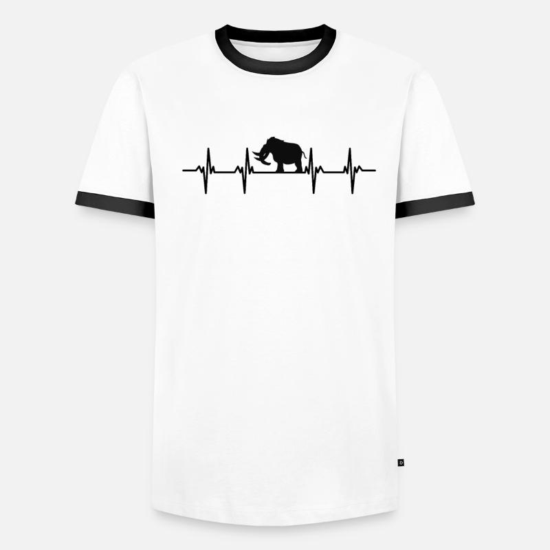 Mammut Eiszeit Elefanten Fell Schnee Eis Steinzeit Männer Kontrast-T-Shirt