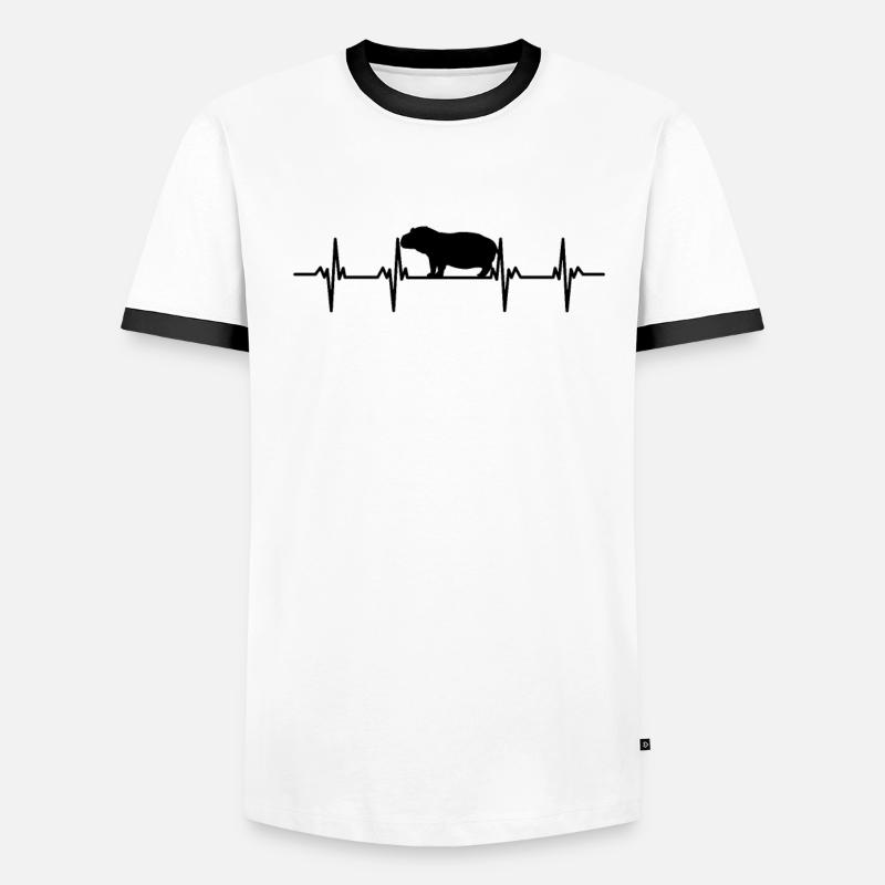 Nilpferd Nil Flusspferd Flusspferde Zwergnilpferd Männer Kontrast-T-Shirt
