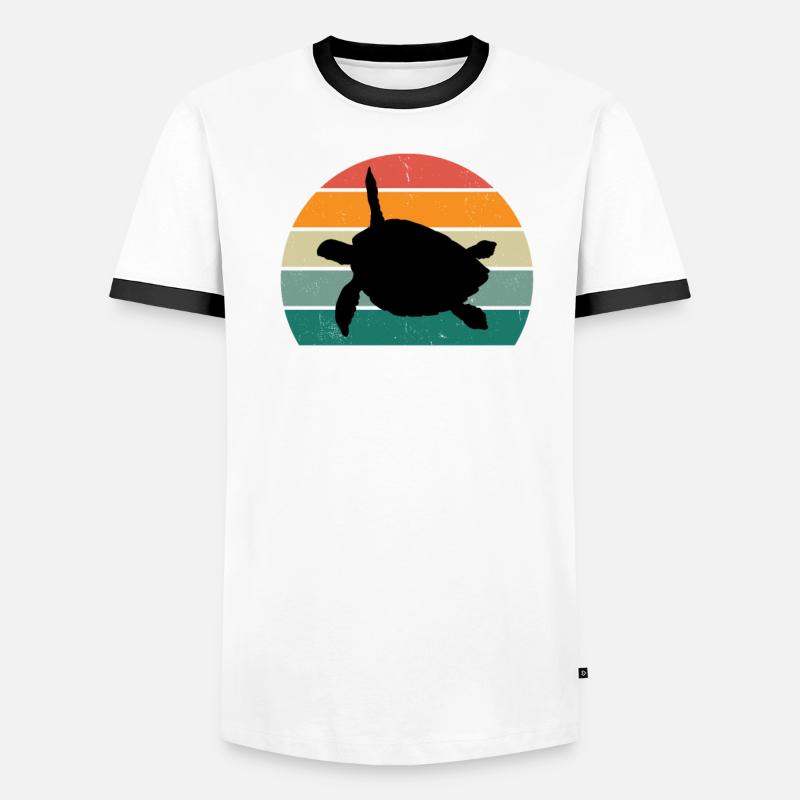 Turtles Turtle Shell Lizard Reptiles Reptiles Men's Ringer Shirt
