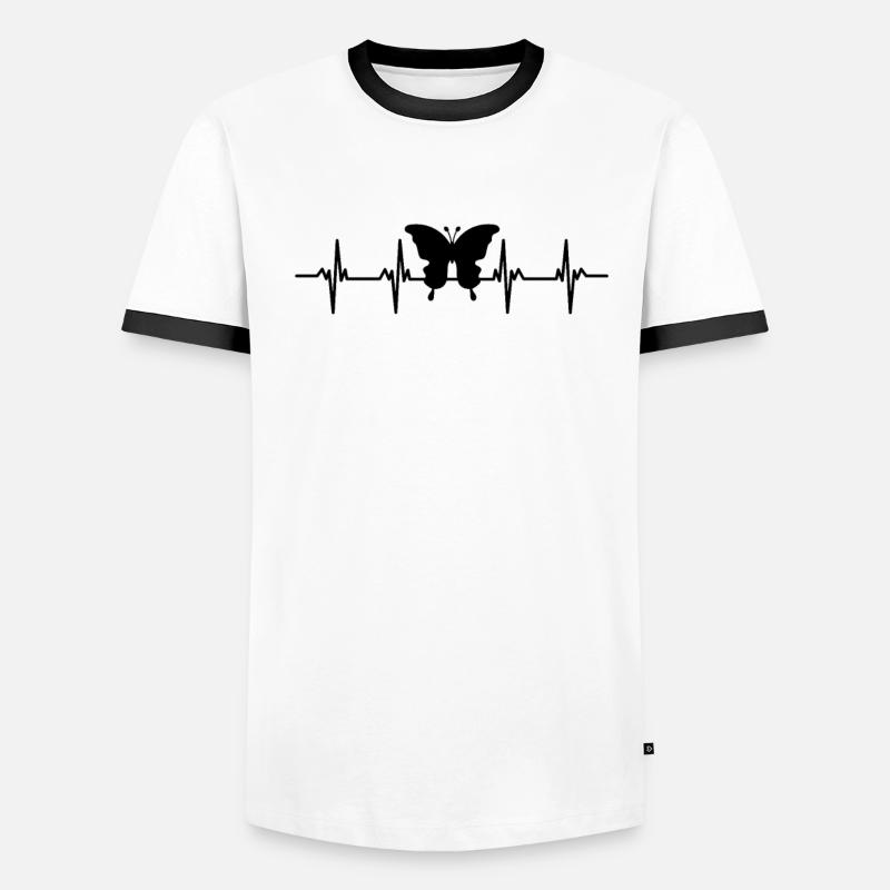 Chenille papillon Chenille Cocoon Mouche Fleur T-shirt contrasté Homme