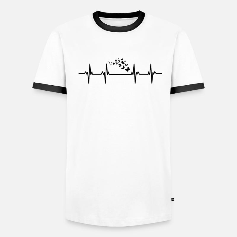 Chenille papillon Chenille Cocoon Mouche Fleur T-shirt contrasté Homme