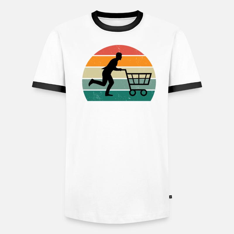 shopper shopperin einkaufen einkäufer, einkäuferin Männer Kontrast-T-Shirt
