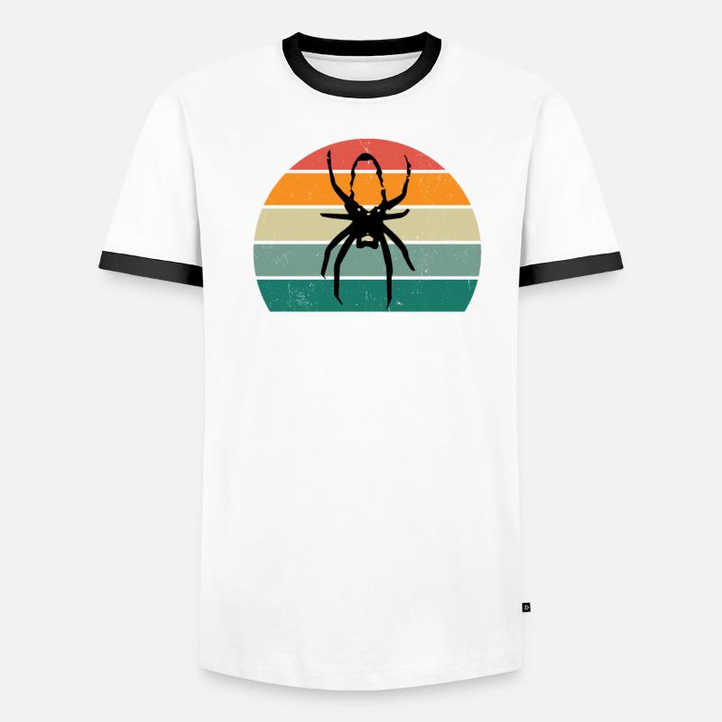 Spiders Spider web web arachnid legs 8 spider Men's Ringer Shirt