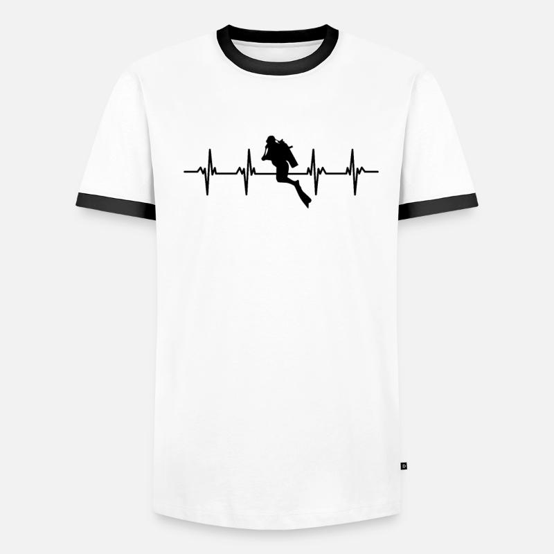 plongeur plongeur plongée plongée oxygène plongée T-shirt contrasté Homme