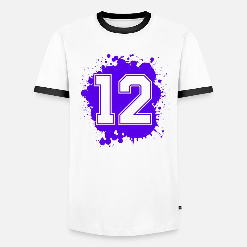 12 Nombre d’objets blob T-shirt contrasté Homme