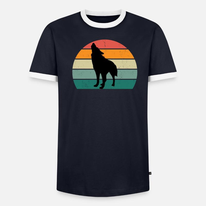 Wolves Wolf pack dog dogs territory pack wolf Men's Ringer Shirt