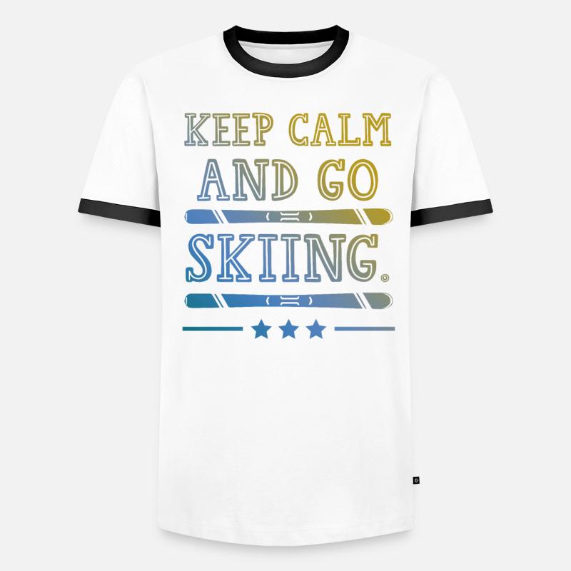 Keep calm ski Men's Ringer Shirt