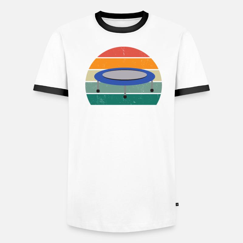 Sauteur de trampoline Pull trampoline Trampoline T-shirt contrasté Homme