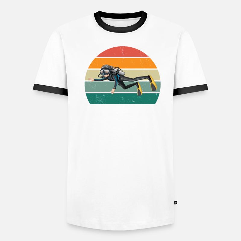 plongeur plongeur plongée plongée à oxygène T-shirt contrasté Homme