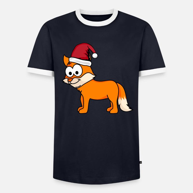 Fuchs Comic Noël T-shirt contrasté Homme