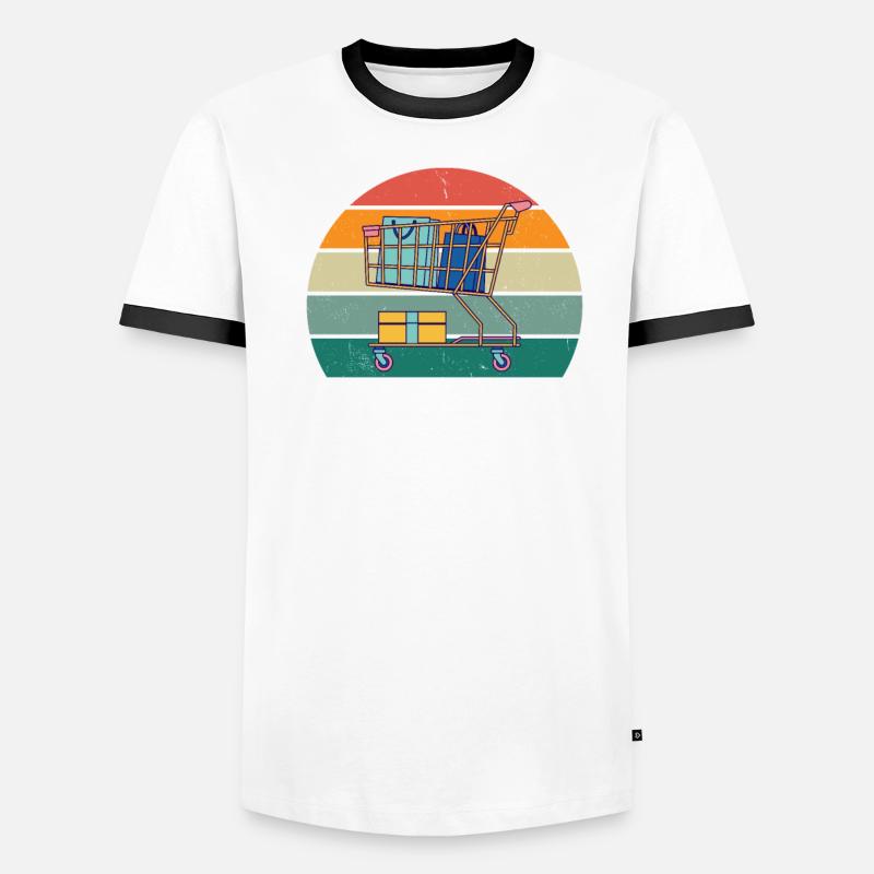 shopper shopperin einkaufen einkäufer, einkäuferin Männer Kontrast-T-Shirt