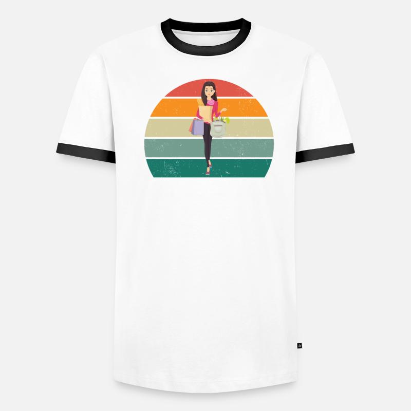 shopper shopperin einkaufen einkäufer, einkäuferin Männer Kontrast-T-Shirt
