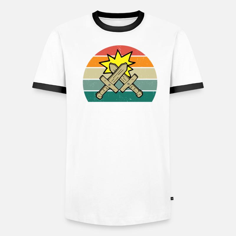 Sword Fighting Sword Blade Lance Sabre Dagger Men's Ringer Shirt