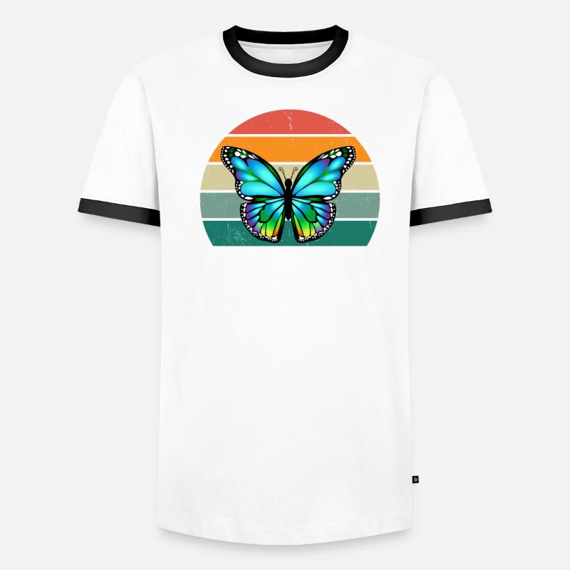 Papillon Chenille Chenilles Cocoon Mouche Floraison T-shirt contrasté Homme
