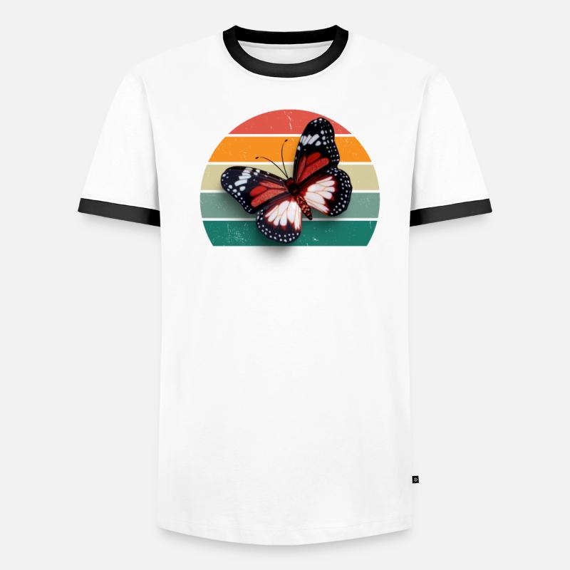 Papillon Chenille Chenilles Cocoon Mouche Floraison T-shirt contrasté Homme
