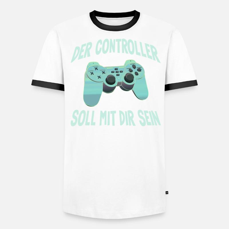 Der Controller Soll Mit Dir Sein. Videospiele Männer Kontrast-T-Shirt