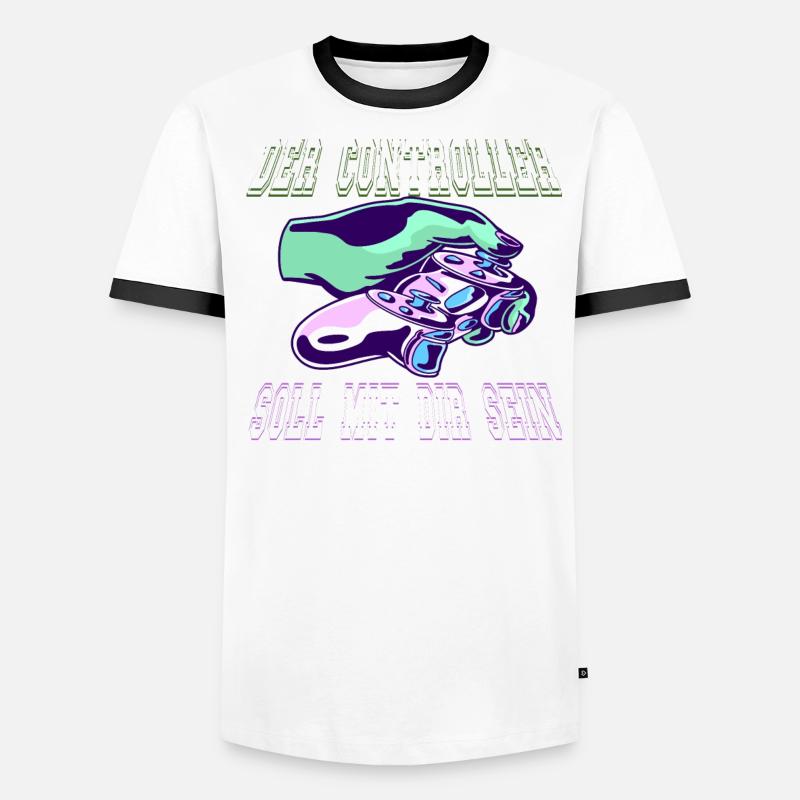 Der Controller Soll Mit Dir Sein. Videospiele Männer Kontrast-T-Shirt