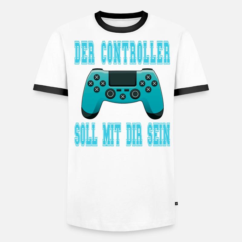 Der Controller Soll Mit Dir Sein. Videospiele Männer Kontrast-T-Shirt