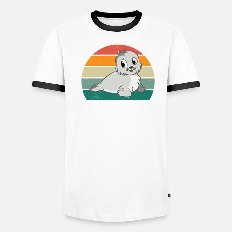 phoques phoques phoques phoques phoques à oreilles nageuses phoque T-shirt contrasté Homme