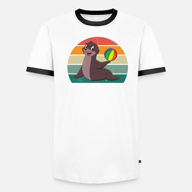 phoques phoques phoques phoques phoques à oreilles nageuses phoque T-shirt contrasté Homme