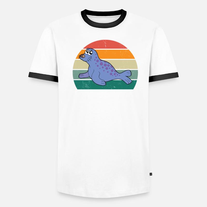 phoques phoques phoques phoques phoques à oreilles nageuses phoque T-shirt contrasté Homme