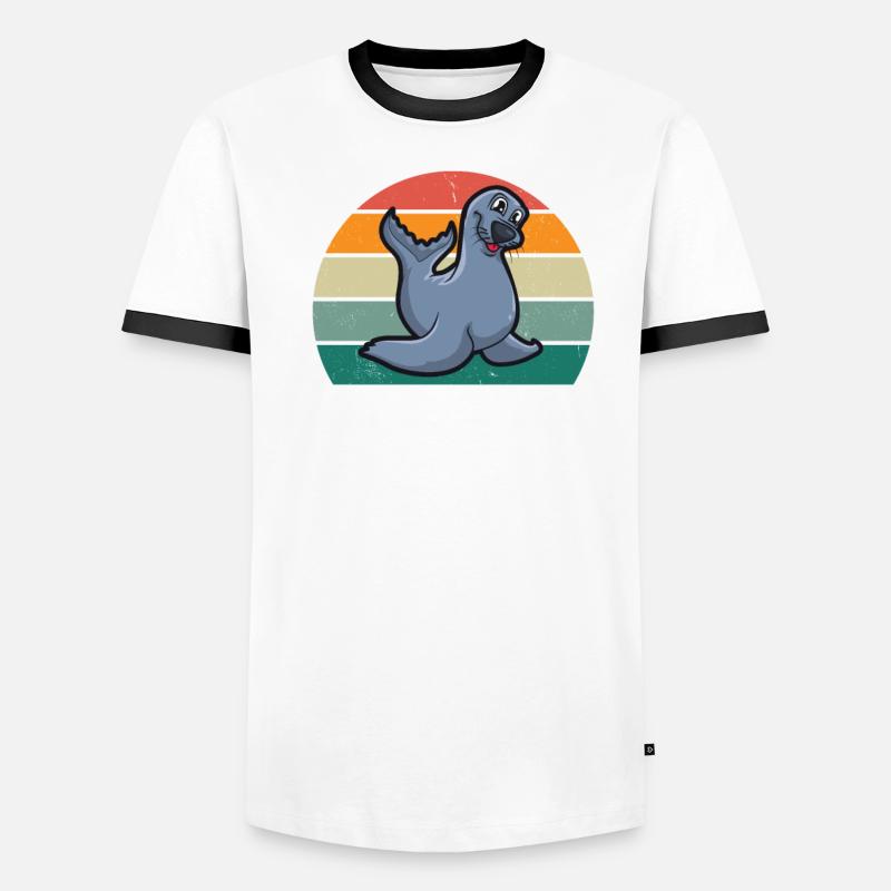 phoques phoques phoques phoques phoques à oreilles nageuses phoque T-shirt contrasté Homme