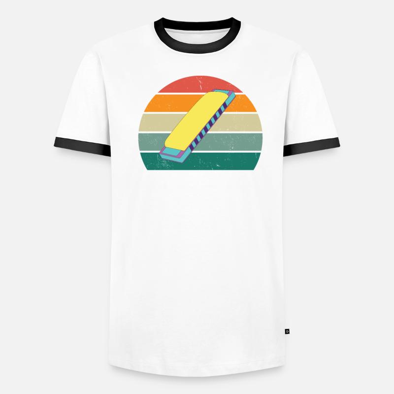 Harmonica Harmonica Player Harmonicas Men's Ringer Shirt