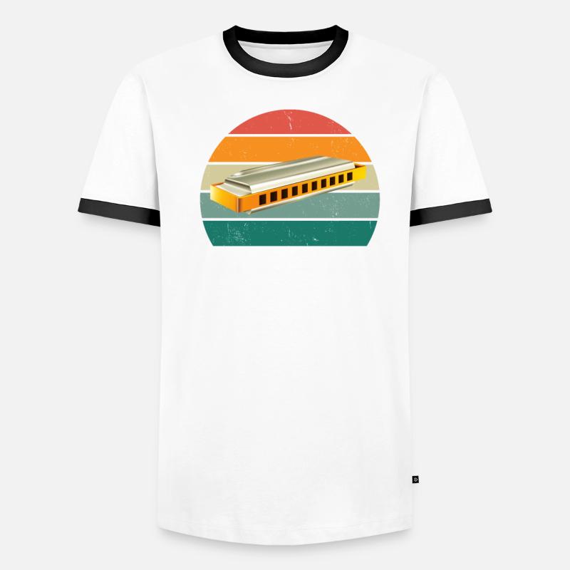 Harmonica Harmonica Player Harmonicas Men's Ringer Shirt