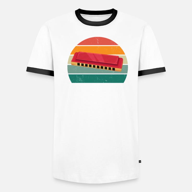 Harmonica Harmonica player Harmonicas Men's Ringer Shirt
