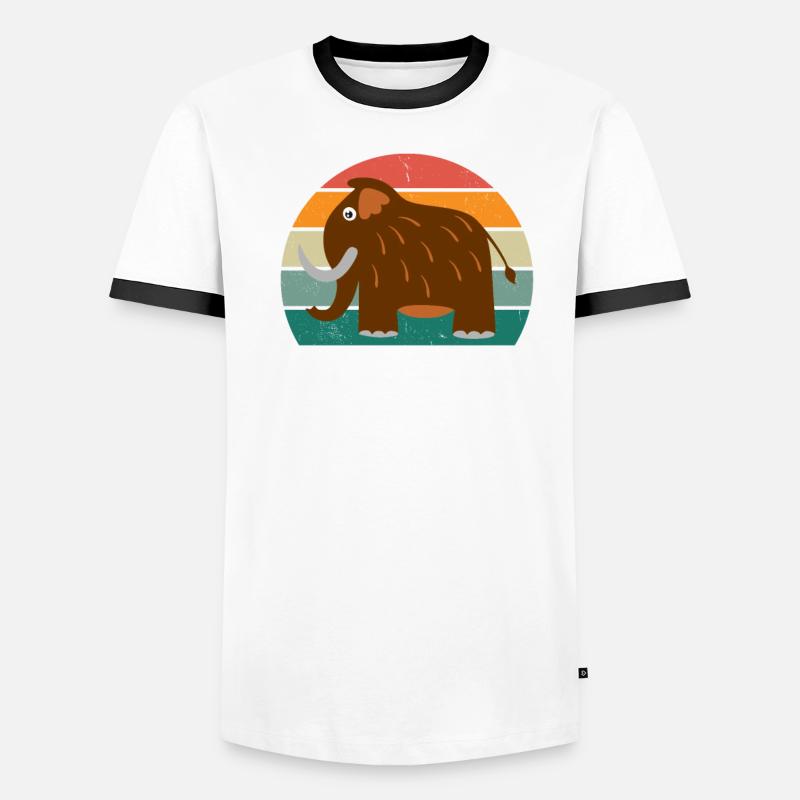 Mammut Eiszeit Elefanten Fell Schnee Eis Steinzeit Männer Kontrast-T-Shirt