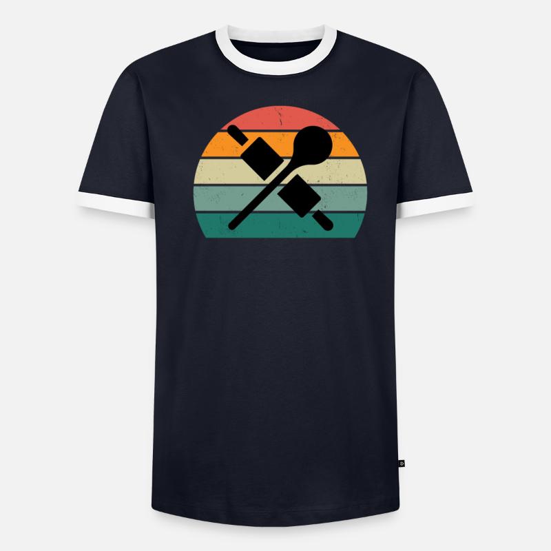 Kocher Chef Chef Cuisine Restaurant Bar Bistro T-shirt contrasté Homme