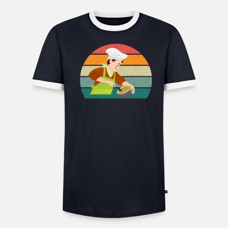 Kocher Chef Chef Kitchen Restaurant Bar Bistro Men's Ringer Shirt