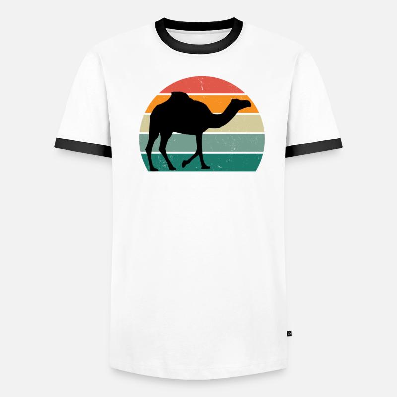 Kamele Trampeltier Wüste Arabien Dromedar Kamel Männer Kontrast-T-Shirt